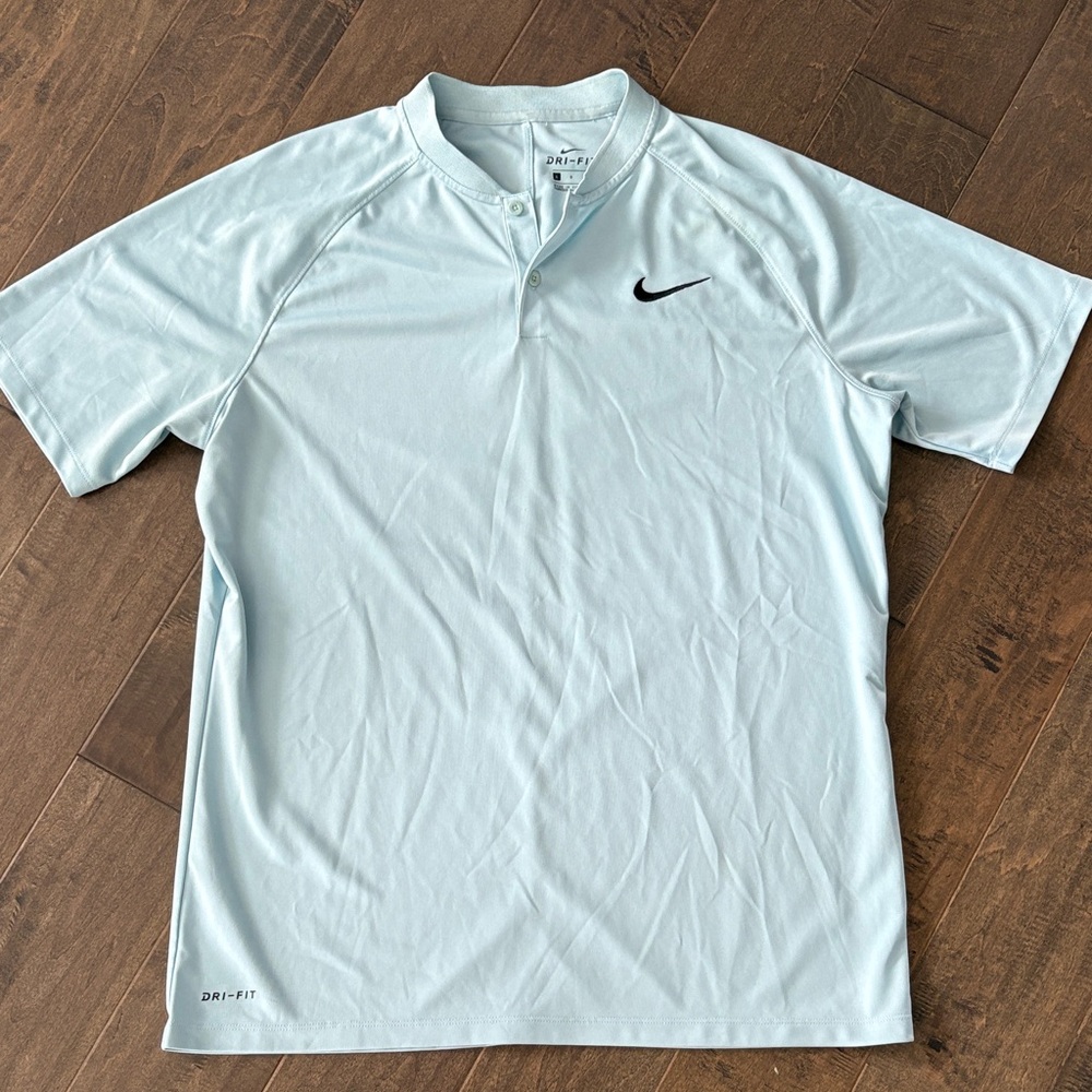 Nike Men's Light Blue Dri-FIT Polo